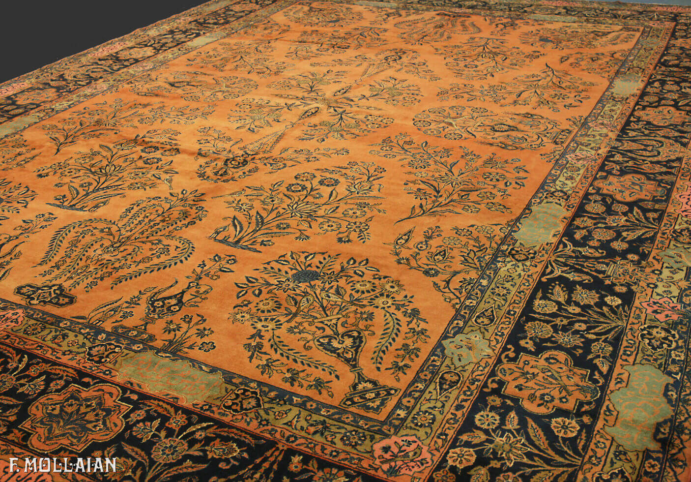 Antique Persian Kashan Manchester Carpet n°:98441969